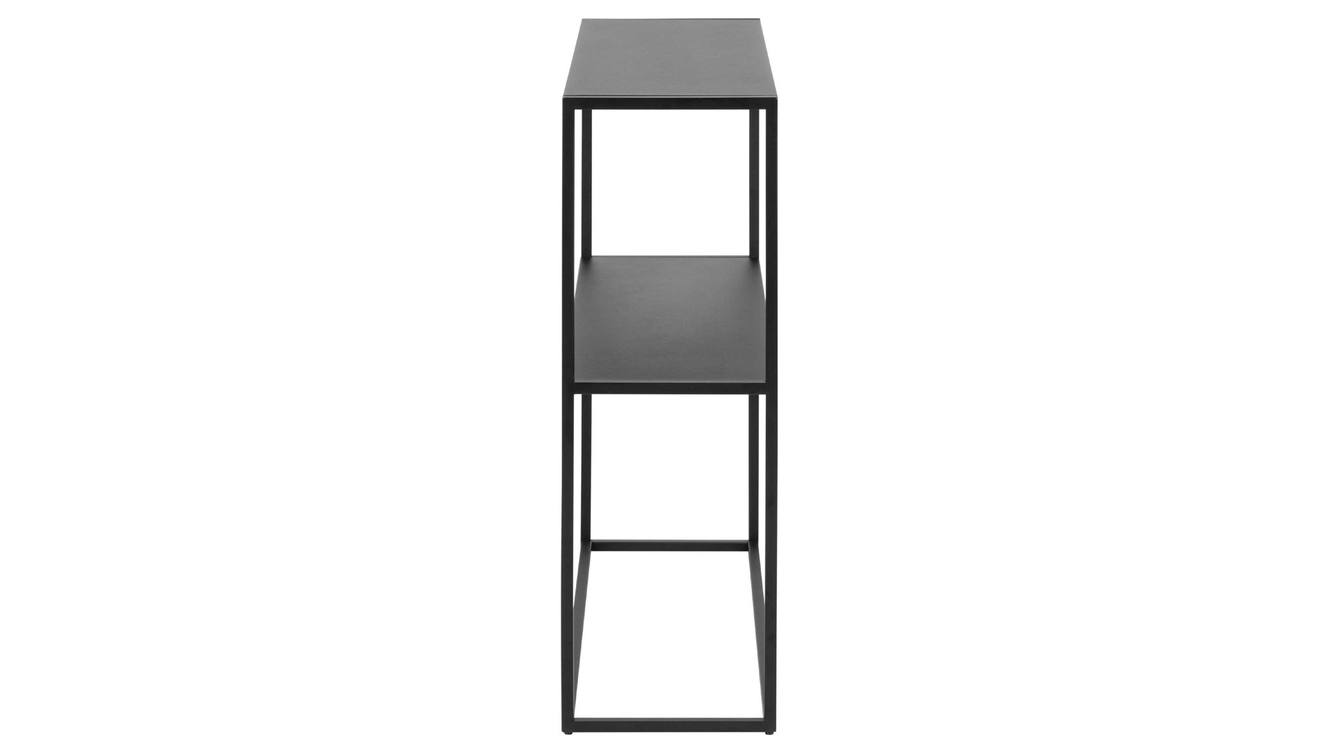 Regal Actona group aus Metall in Schwarz Metallmöbel Newton - Regal schwarzer Stahl - Länge ca. 80 cm