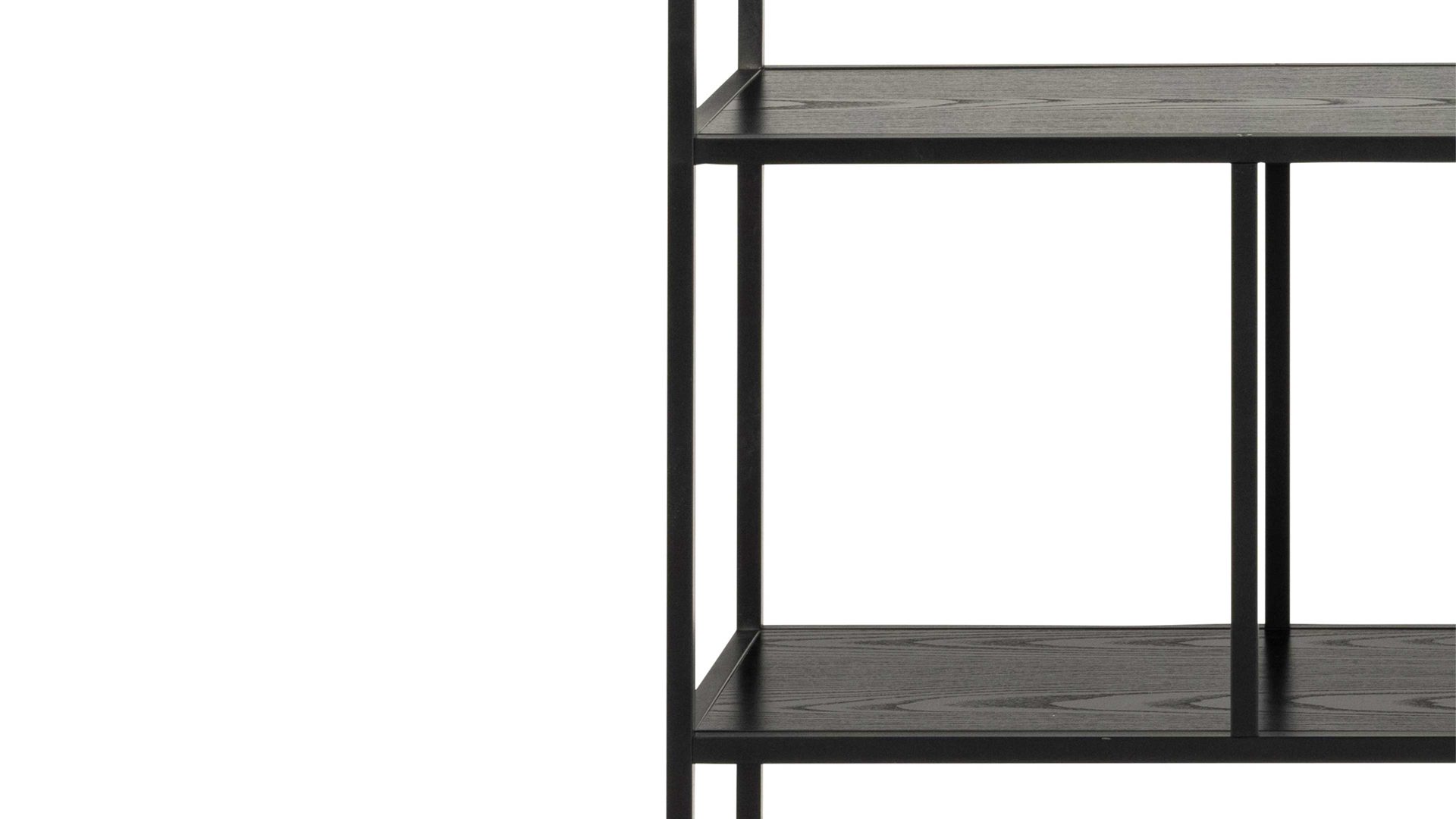 Regal Actona group aus Holz in Schwarz Treppenregal Seaford Schwarz  ca. 135 x 150 cm