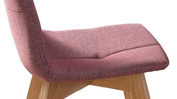 Polsterstuhl Standard furniture factory aus Stoff in Pink Polsterstuhl Tokio 1 altrosa Stoffbezug Lars 27 & Buchenholzfüße