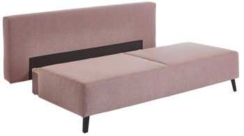 Schlafsofa Restyl aus Stoff in Pink Schlafsofa Sweet rosé Stoffbezug 55-6498 - Breite ca. 193 cm