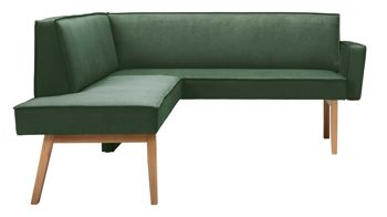 Eckbank Standard furniture factory aus Stoff in Dunkelgrün Eckbank Lagos dunkelgrüner Bezug Arizona 4421 - Stellfläche ca. 192 x 177 cm