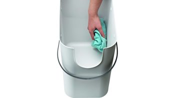 Mülleimer Rotho aus Kunststoff in Grün rotho modulares Recycling Müllsystem Albula Mistelzweiggrün - ca. 40 Liter