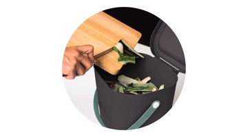 Mülleimer Rotho aus Kunststoff in Anthrazit rotho modulares Recycling Müllsystem Albula Anthrazit - ca. 25 Liter