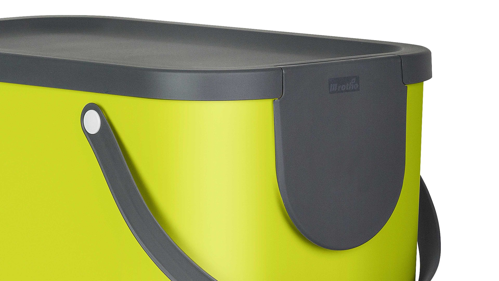 Mülleimer Rotho aus Kunststoff in Hellgrün rotho modulares Recycling Müllsystem Albula Limette - ca. 25 Liter