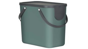 Mülleimer Rotho aus Kunststoff in Grün rotho modulares Recycling Müllsystem Albula Mistelzweiggrün - ca. 25 Liter
