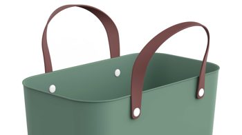 Tasche Rotho aus Kunststoff in Grün rotho modulares Recycling Müllsystem Albula - Multibag Style Mistelzweiggrün - ca. 25 Liter