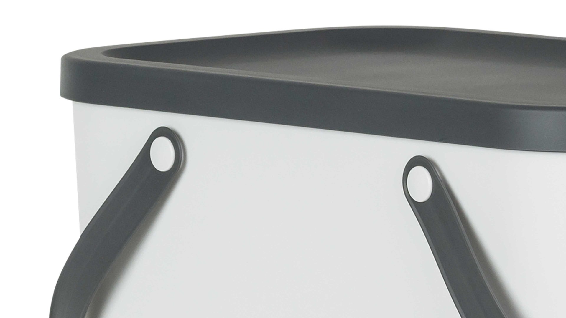 Mülleimer Rotho aus Kunststoff in Weiß rotho modulares Recycling Müllsystem Albula Weiß - ca. 25 Liter