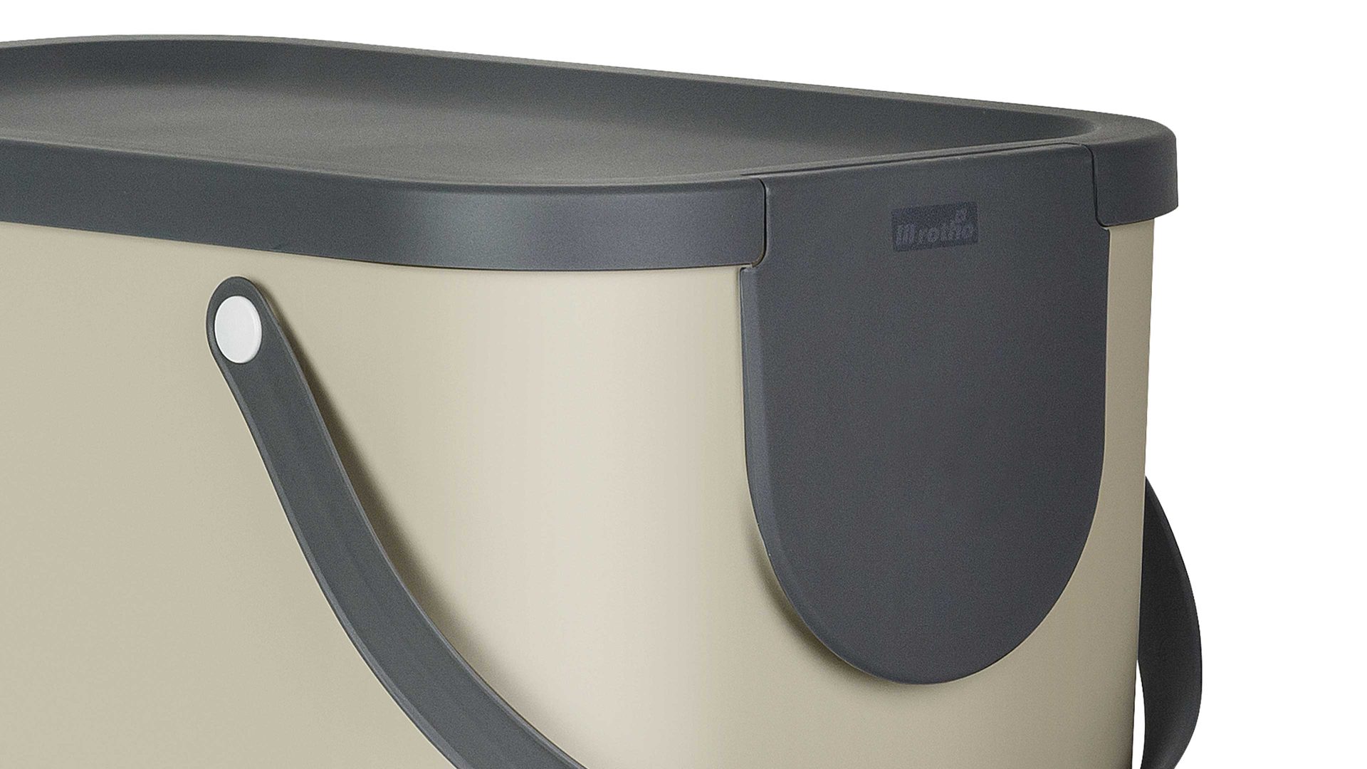 Mülleimer Rotho aus Kunststoff in Beige rotho modulares Recycling Müllsystem Albula Cappuccino - ca. 25 Liter