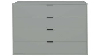 Schubladenkommode Mäusbacher aus Holz in Hellgrün Kommodenserie Bonnie - Schubladenkommode pinengrüner Mattlack - vier Schubladen, Breite ca. 119 cm