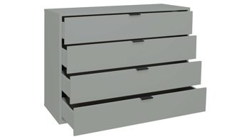 Schubladenkommode Mäusbacher aus Holz in Hellgrün Kommodenserie Bonnie - Schubladenkommode pinengrüner Mattlack - vier Schubladen, Breite ca. 119 cm