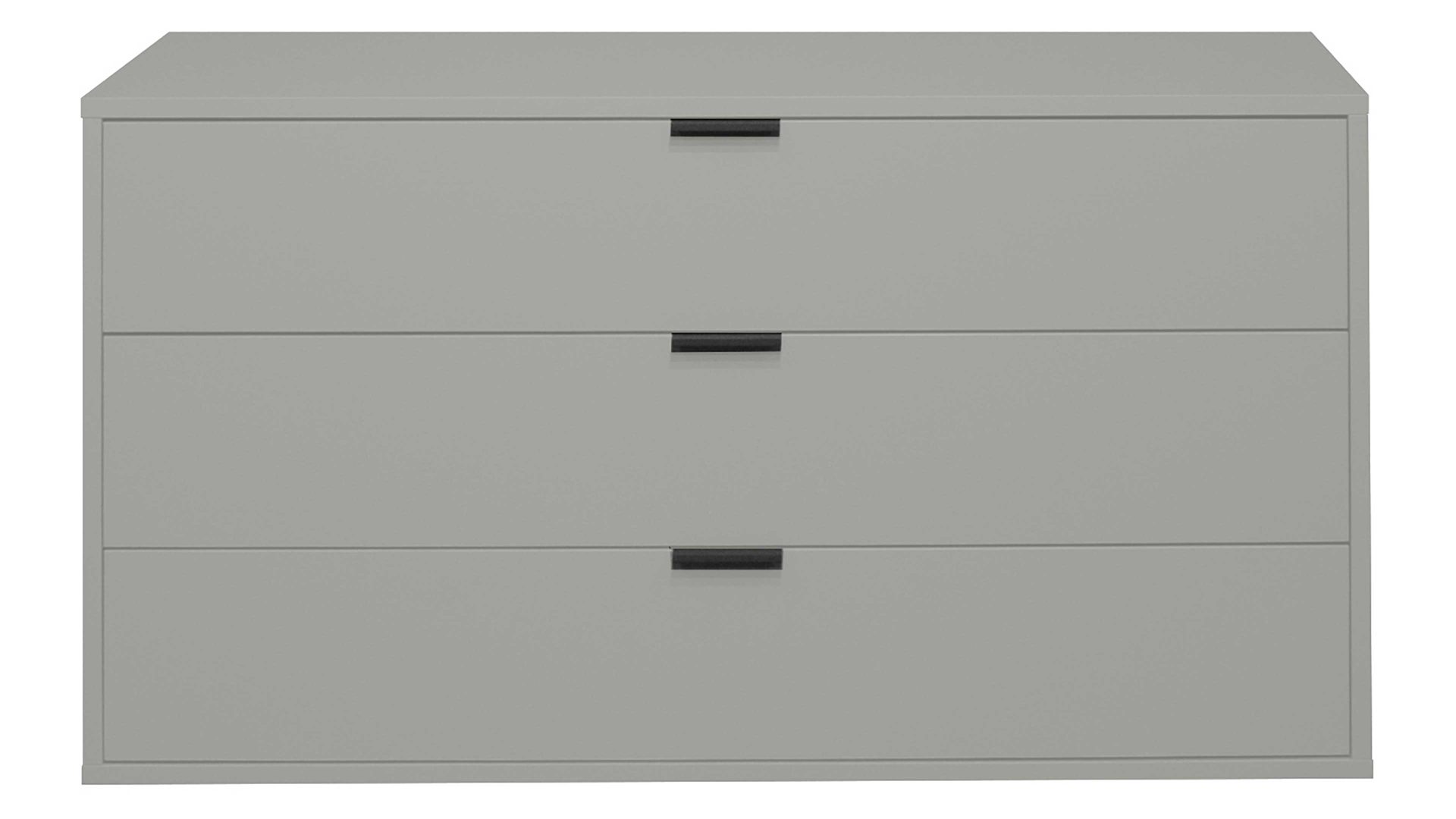 Schubladenkommode Mäusbacher aus Holz in Hellgrau Kommodenserie Bonnie - Schubladenkommode kreidegrauer Mattlack - drei Schubladen, Breite ca. 119 cm