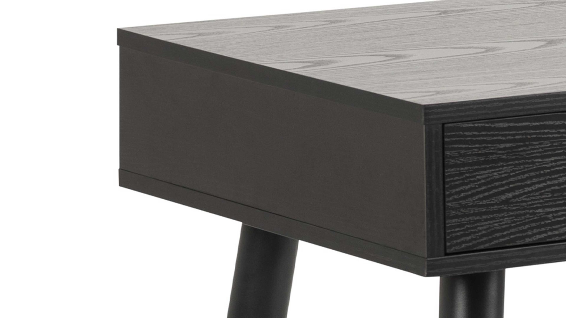 Schreibtisch Actona group aus Holz in Schwarz Schreibtisch Neptun Schwarz - ca. 110 x 50 cm