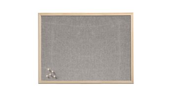 Pinnwand Zeller present aus Stoff in Grau zeller Pinboard Leinen & Kiefer - ca. 40 x 60 cm