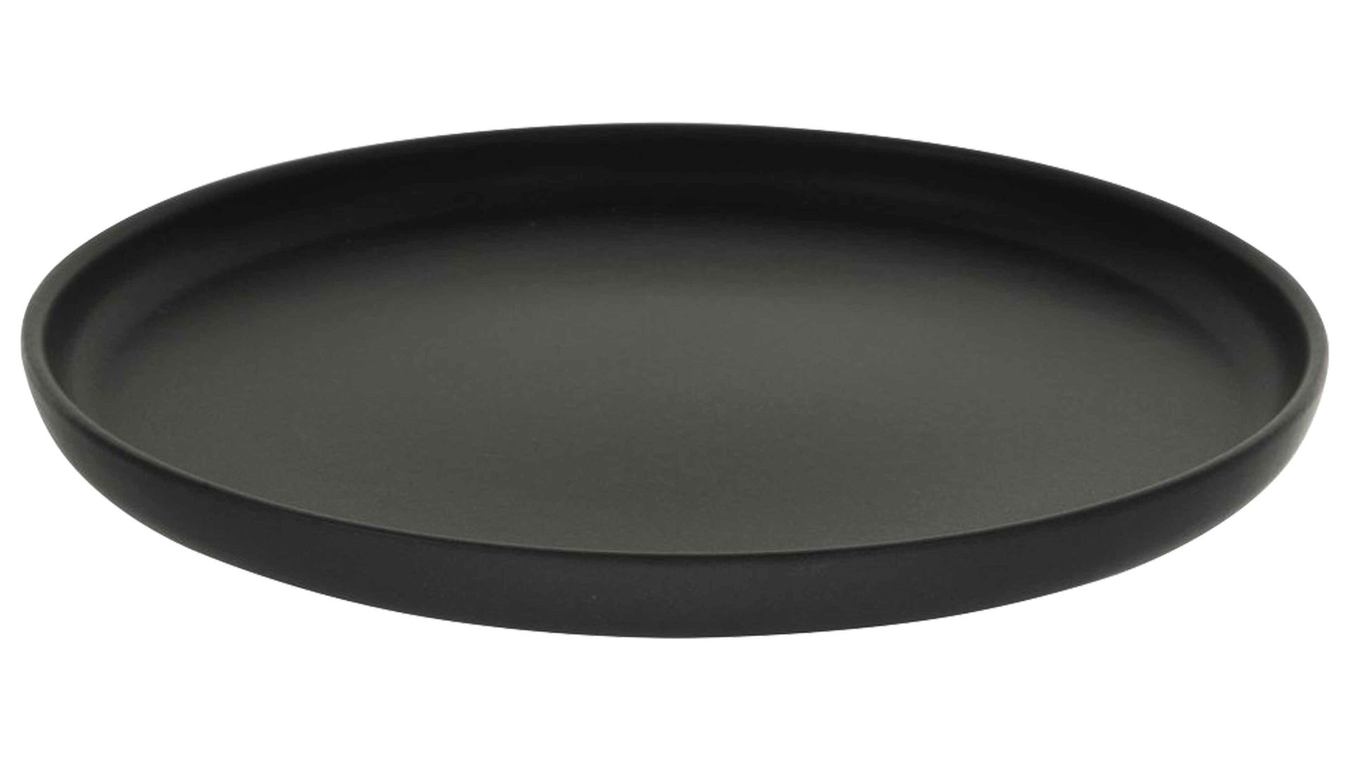 Essteller Creatable aus Keramik in Schwarz CREATABLE Uno – Speiseteller schwarzes Steinzeug – Durchmesser ca. 28 cm