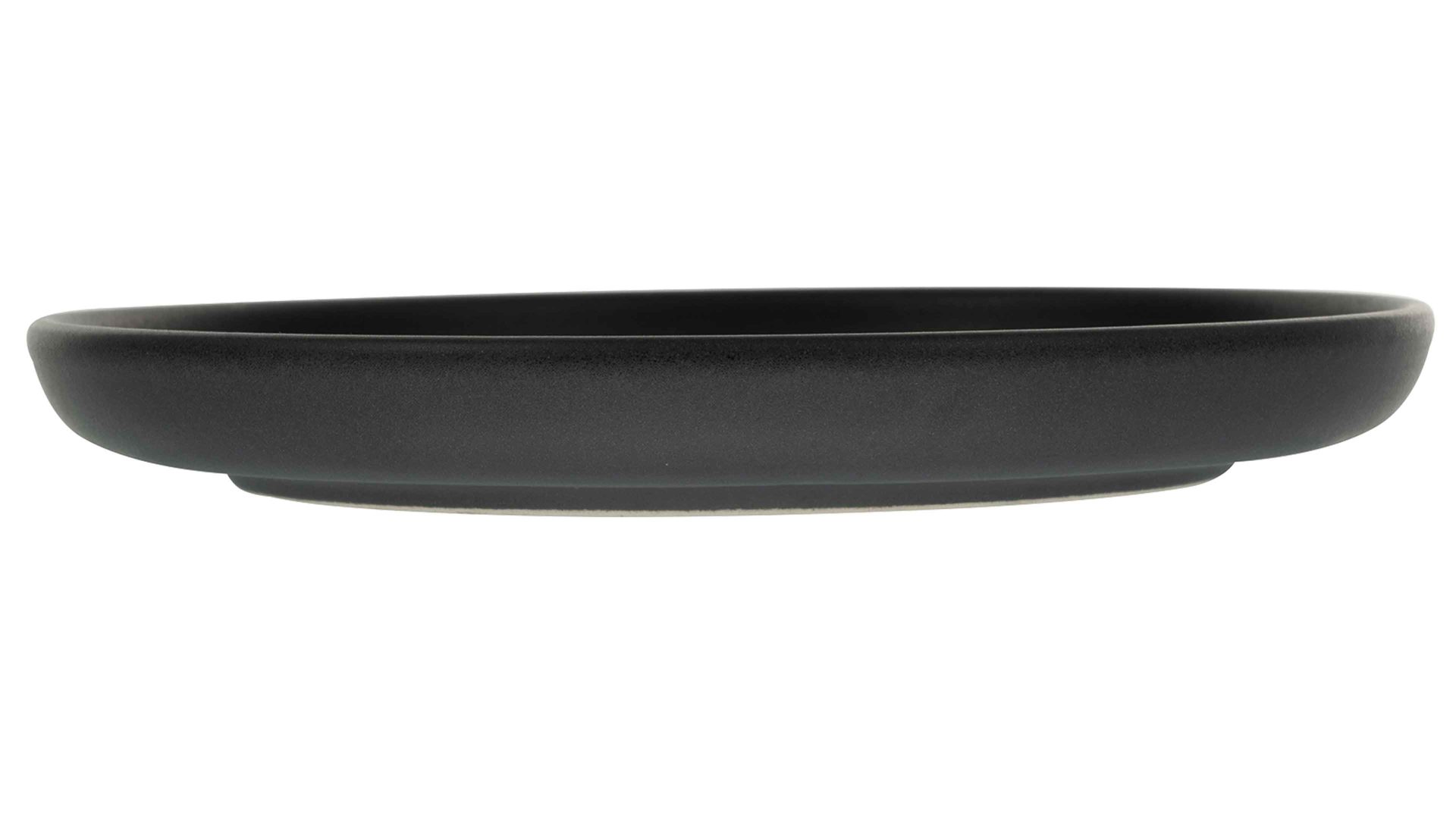 Kuchen- / Frühstücks- / Dessertteller Creatable aus Keramik in Schwarz CREATABLE Uno – Dessertteller schwarzes Steinzeug – Durchmesser ca. 21 cm