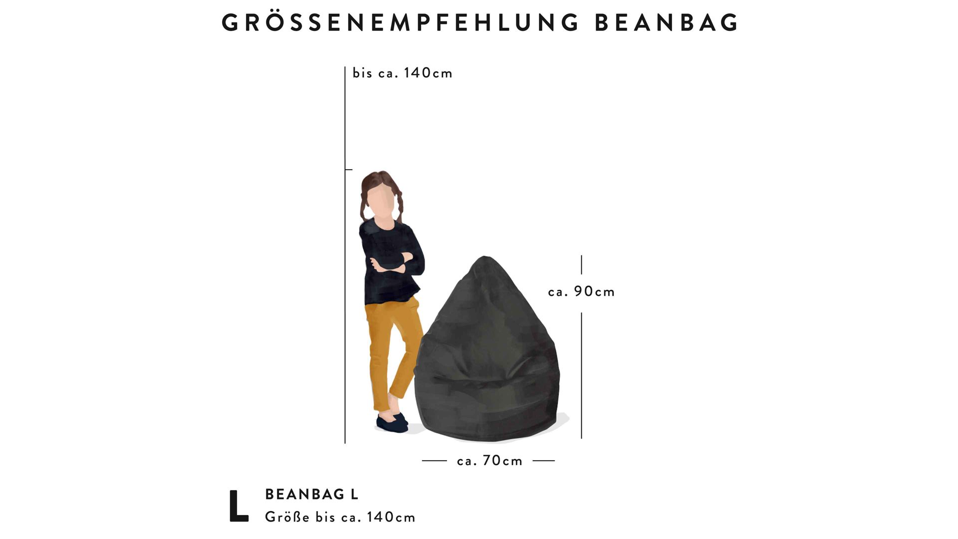 Standard-Sitzsack Magma sitting point aus Kunstfaser in Gelb SITTING POINT beanbag easy XL als Sitzmöbel gelbe Mikrofaser - ca. 220 Liter