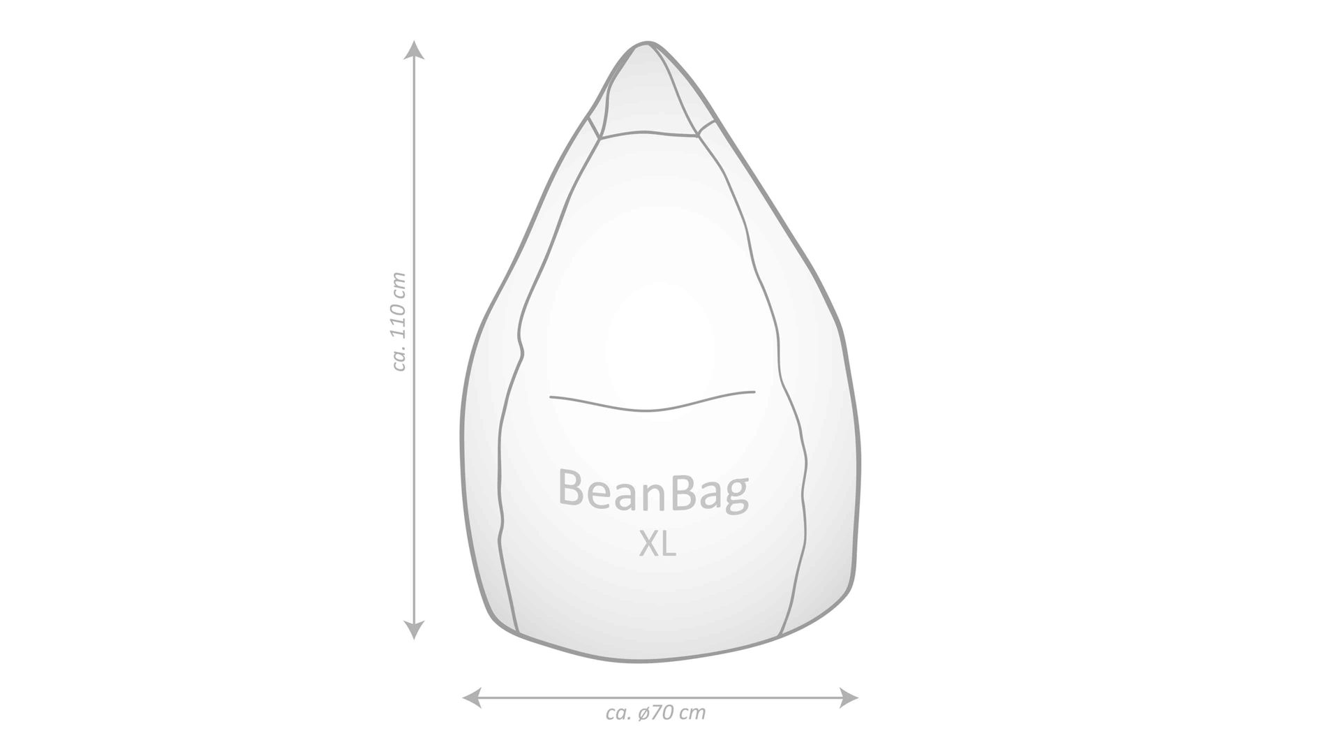 Sitzsack Magma sitting point aus Kunstfaser in Petrol SITTING POINT beanbag alfa XL - lässiger Sitzsack petrolfarbener Velours 034 – ca. 220 Liter