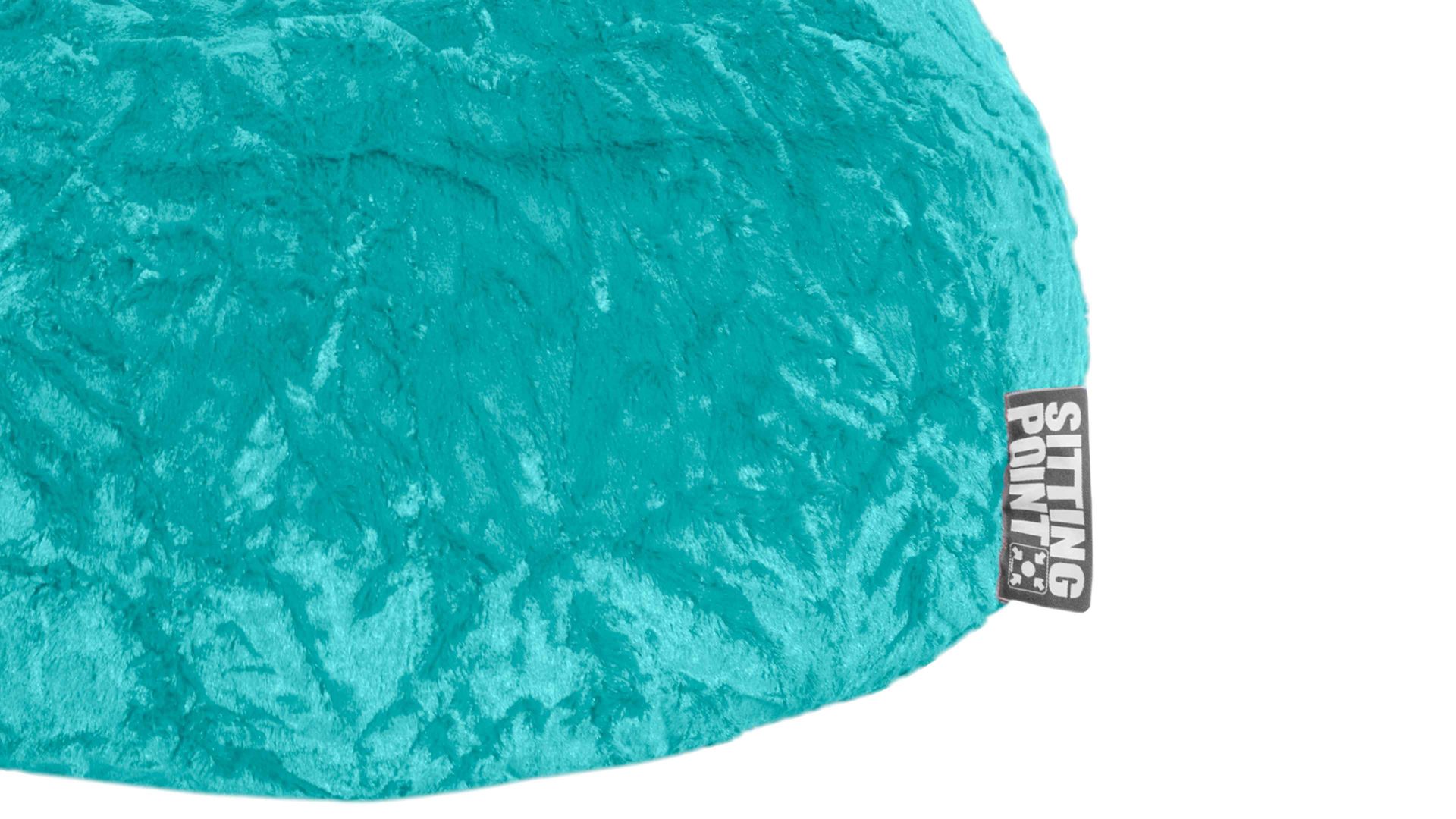 Standard-Sitzsack Magma sitting point aus Kunstfaser in Türkis SITTING POINT Plüsch-Sitzsack Fluffy L als Sitzmöbel türkiser Plüschbezug - ca. 120 Liter