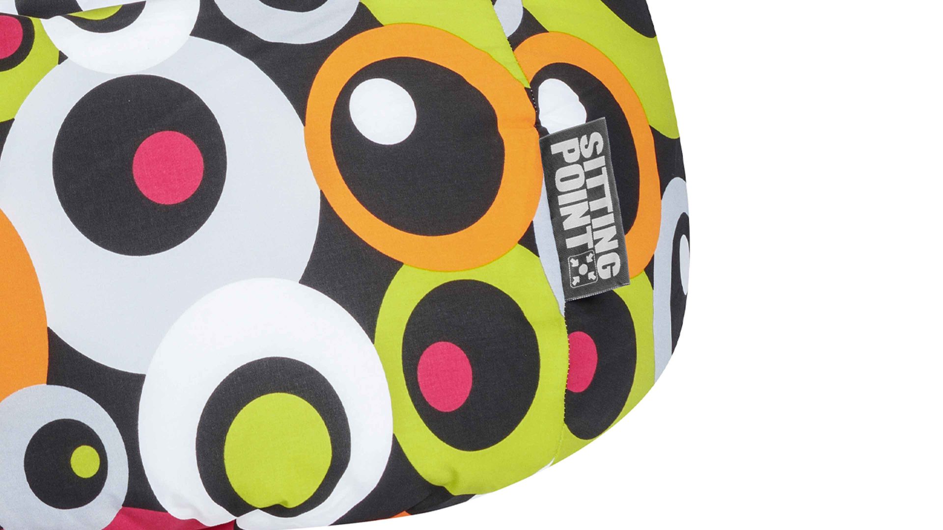 Standard-Sitzsack Magma sitting point aus Kunstfaser in Orange SITTING POINT Sitzsack Malibu XL als Sitzmöbel oranges Retromuster - ca. 220 Liter