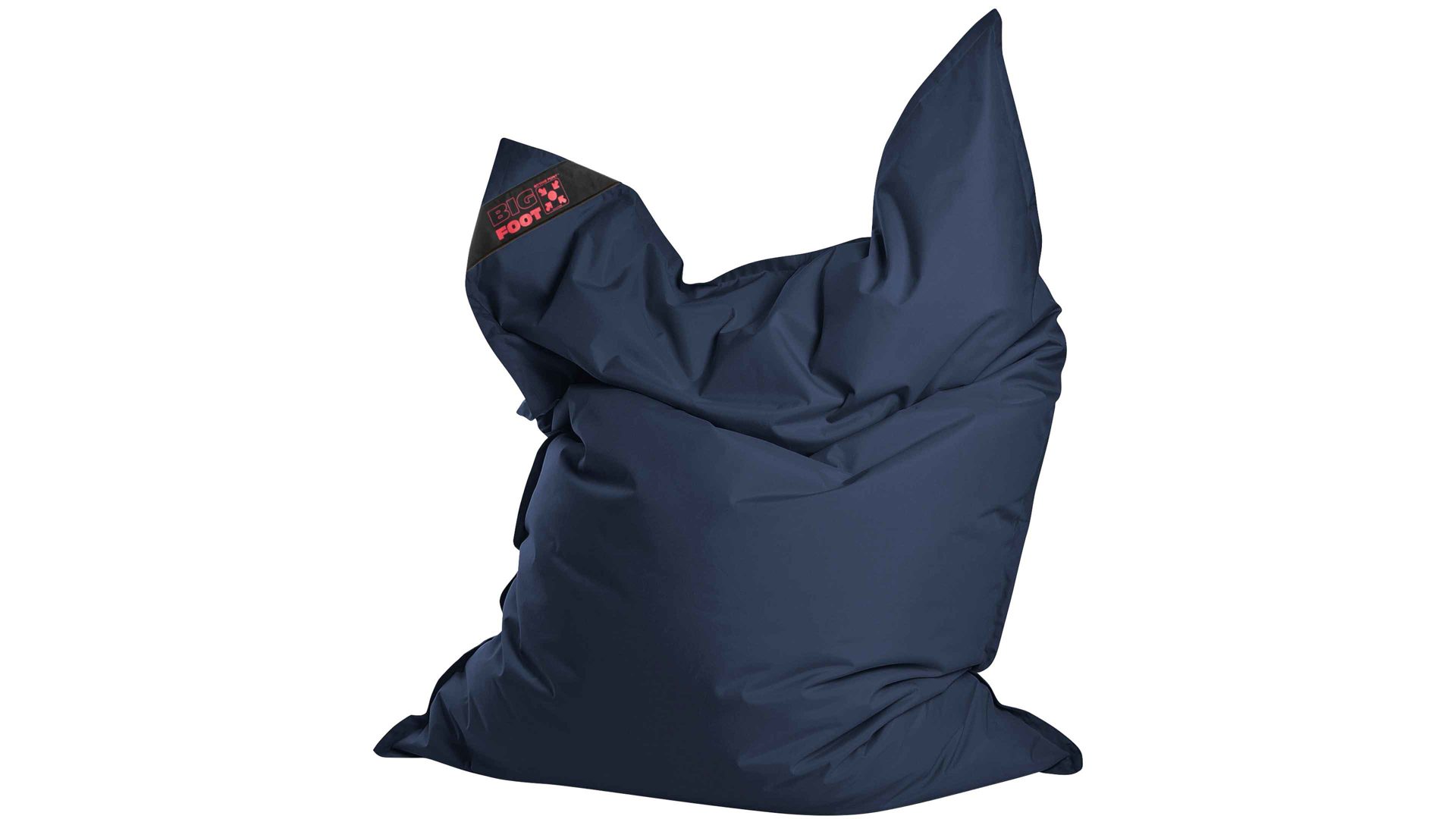 Sitzsack-Bodenkissen Magma sitting point aus Kunstfaser in Blau SITTING POINT Sitzsack bigfoot scuba® - Sitzmöbel jeansblaue Kunstfaser - ca. 130 x 170 cm