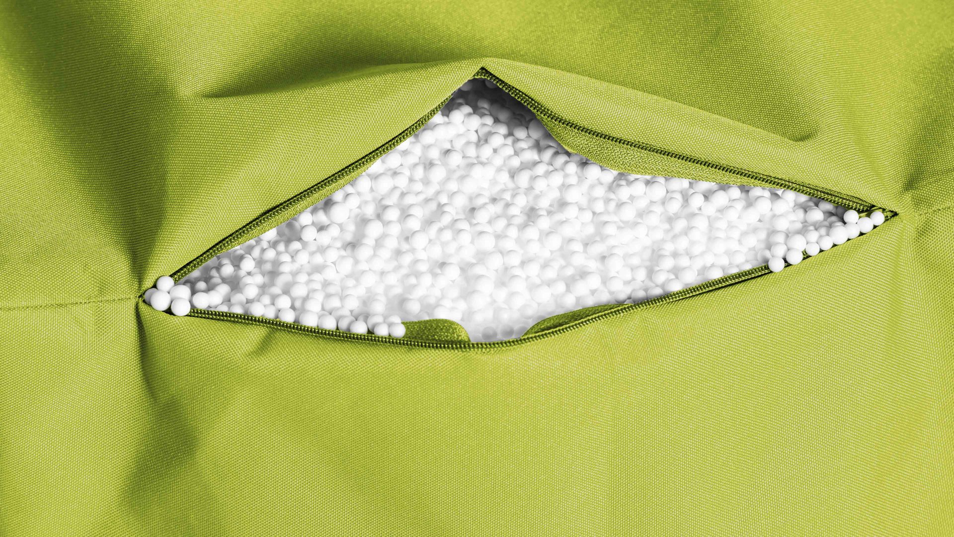 Sitzsack-Bodenkissen Magma sitting point aus Kunstfaser in Hellgrün SITTING POINT Sitzsack bigfoot scuba® - Sitzmöbel grüne Kunstfaser - ca. 130 x 170 cm