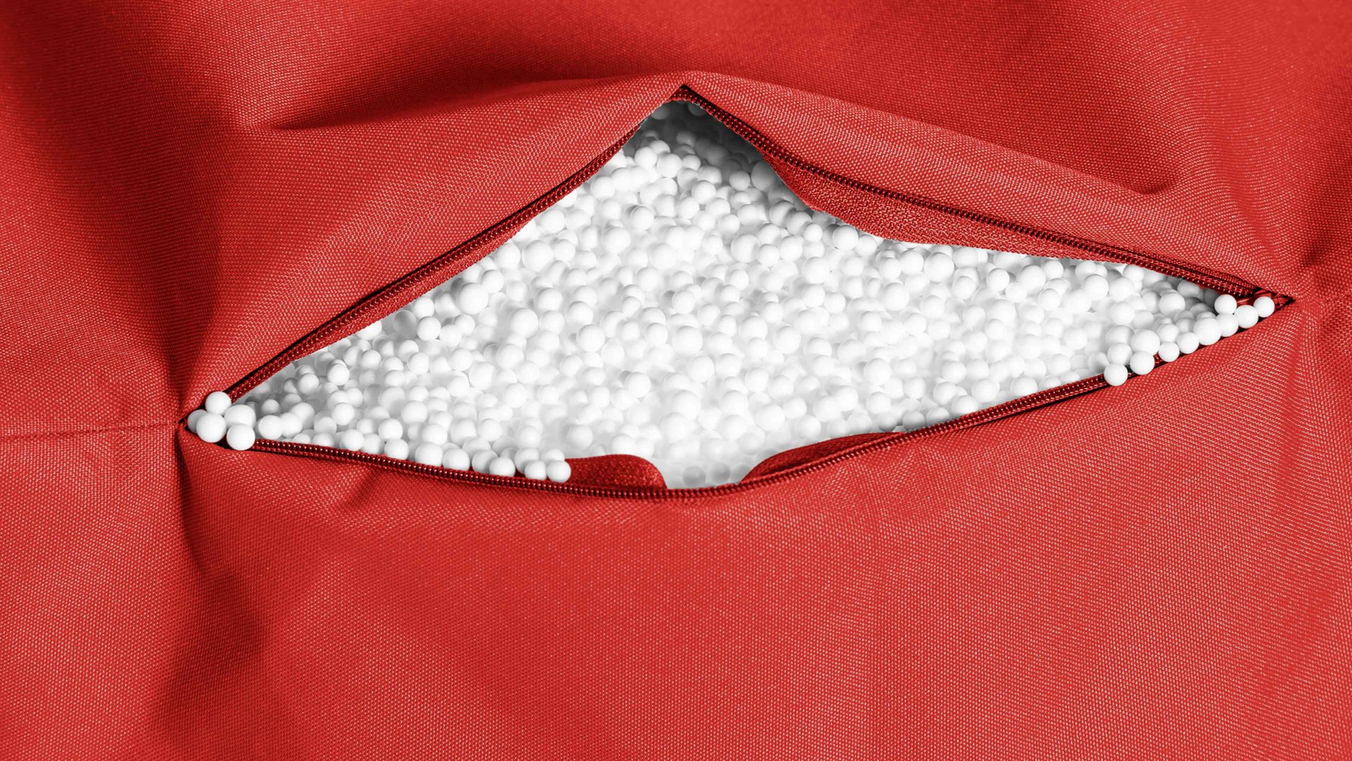 Sitzsack-Hocker Magma sitting point aus Kunstfaser in Rot SITTING POINT Sitzsack-Hocker dotcom scuba® als Gartenmöbel rote Kunstfaser – Durchmesser ca. 50 cm