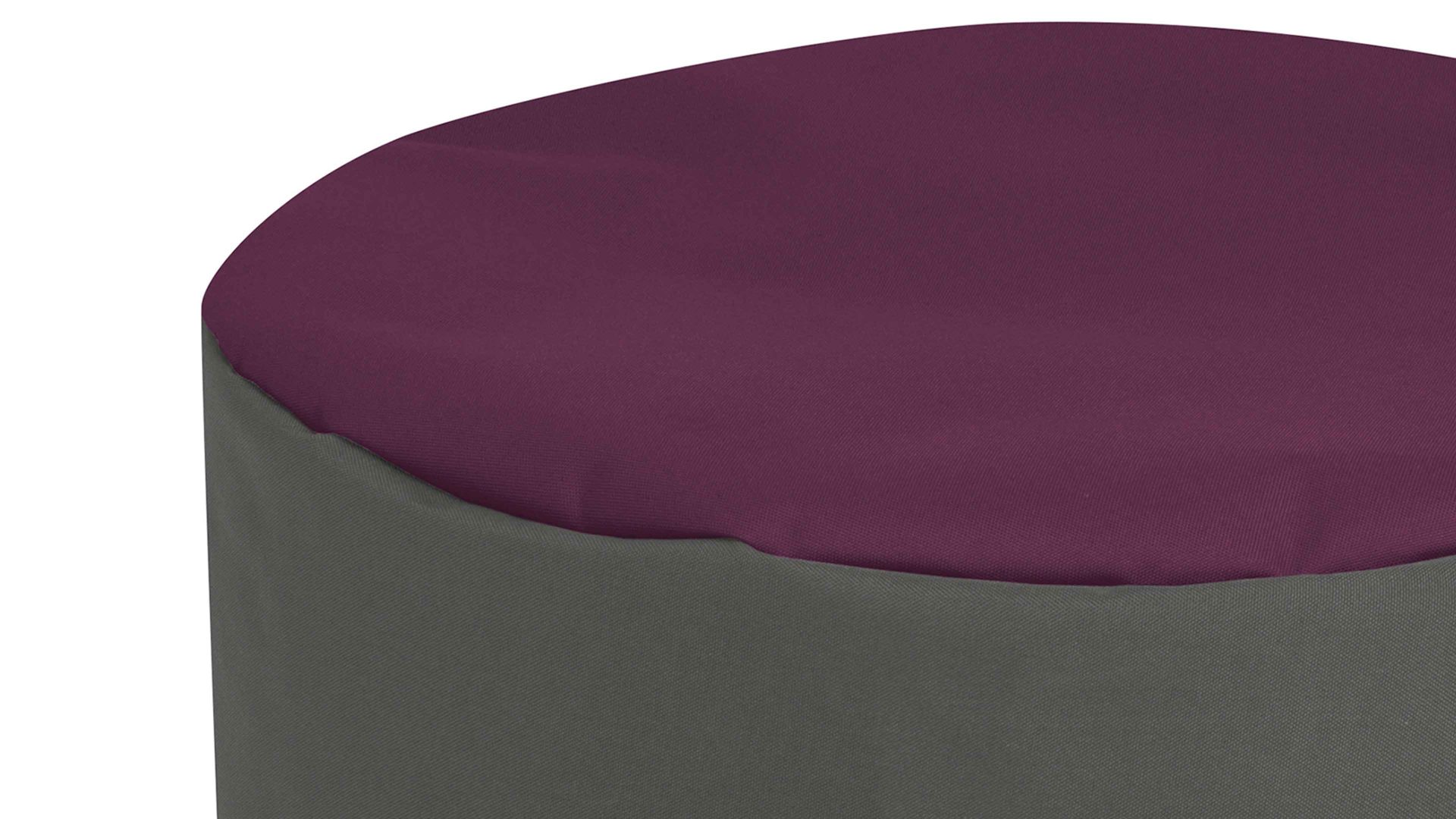 Sitzsack-Pouf Magma sitting point aus Kunstfaser in Lila SITTING POINT Sitzsack-Hocker dotcom bebop scuba® aubergine- & anthrazitfarbene Kunstfaser - Durchmesser ca. 50 cm