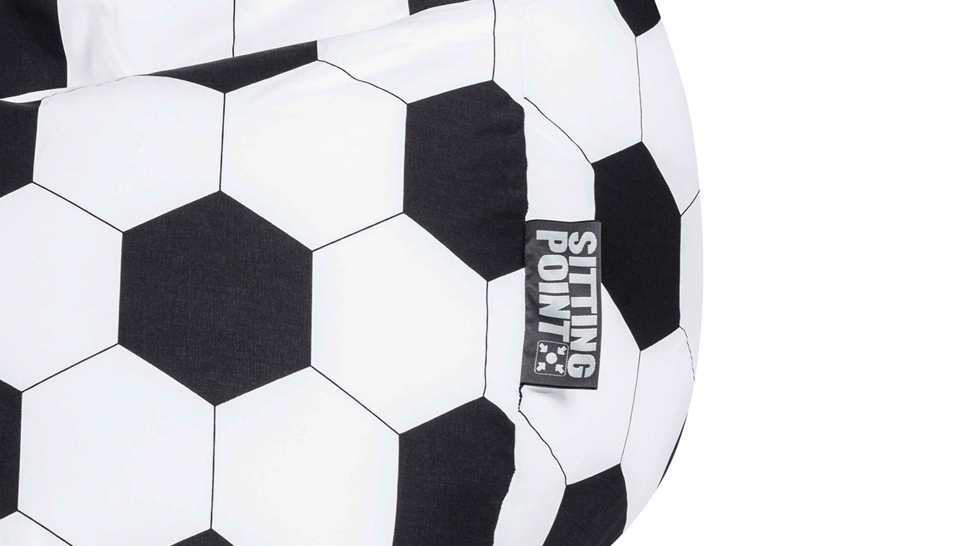 Standard-Sitzsack Magma sitting point aus Naturfaser in Weiß SITTING POINT Sitzsack Fußball L als Sitzmöbel Weiß - ca. 120 Liter