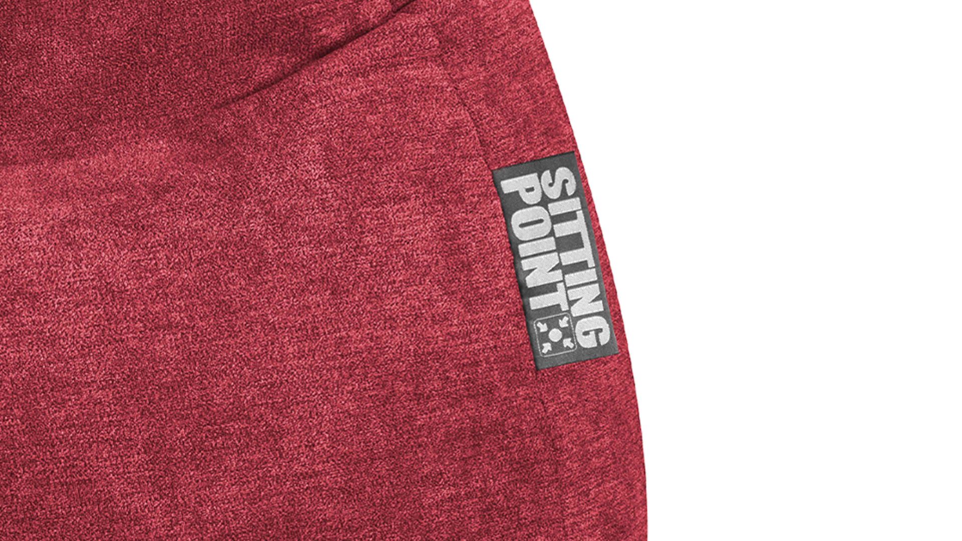 Sitzsack Magma sitting point aus Kunstfaser in Dunkelrot SITTING POINT beanbag alfa XXL - lässiger Sitzsack weinroter Velours 055 – ca. 300 Liter