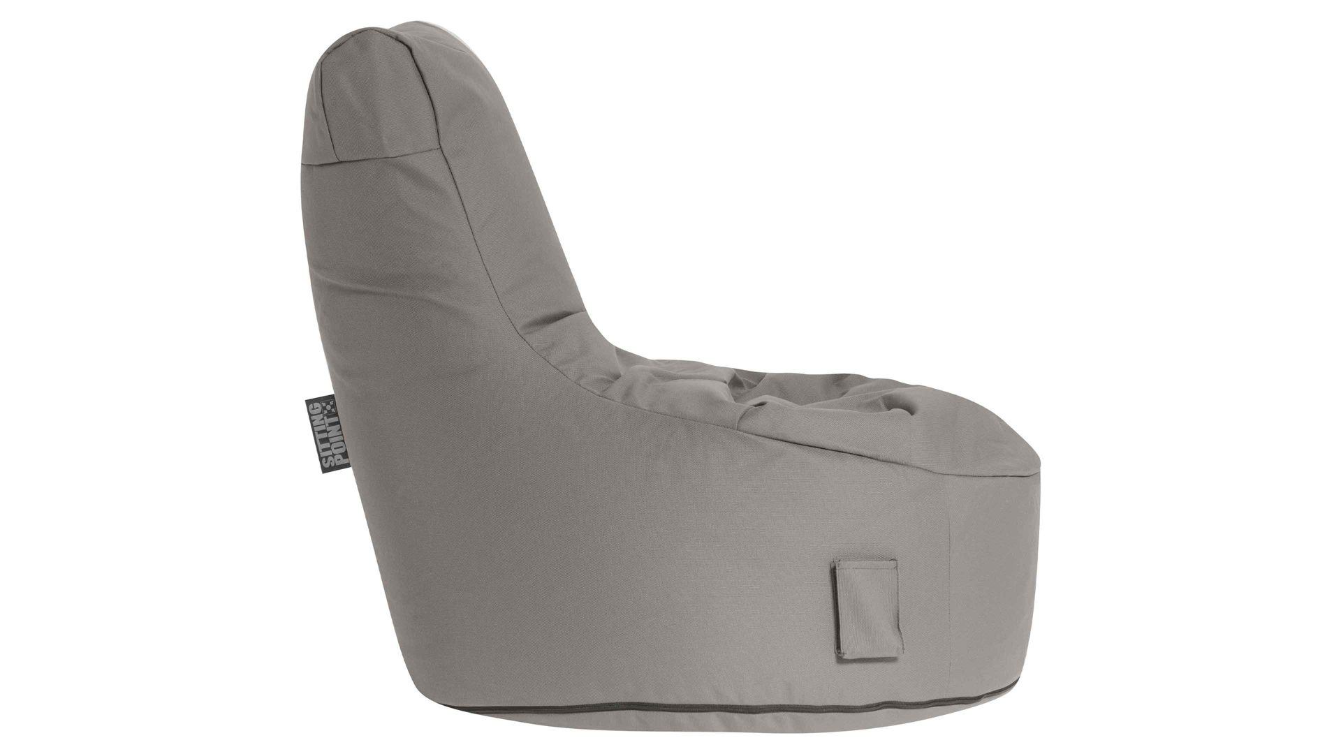 Sitzsack-Sessel Magma sitting point aus Kunstfaser in Hellgrau SITTING POINT Sitzsack-Sessel swing outside graue Outdoor-Kunstfaser - ca. 300 Liter