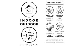 Sitzsack-Sessel Magma sitting point aus Kunstfaser in Braun SITTING POINT Sitzsack-Sessel swing outside braune Outdoor-Kunstfaser - ca. 300 Liter