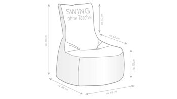 Sitzsack-Sessel Magma sitting point aus Kunstfaser in Blau SITTING POINT Sitzsack-Sessel swing outside blaue Outdoor-Kunstfaser - ca. 300 Liter