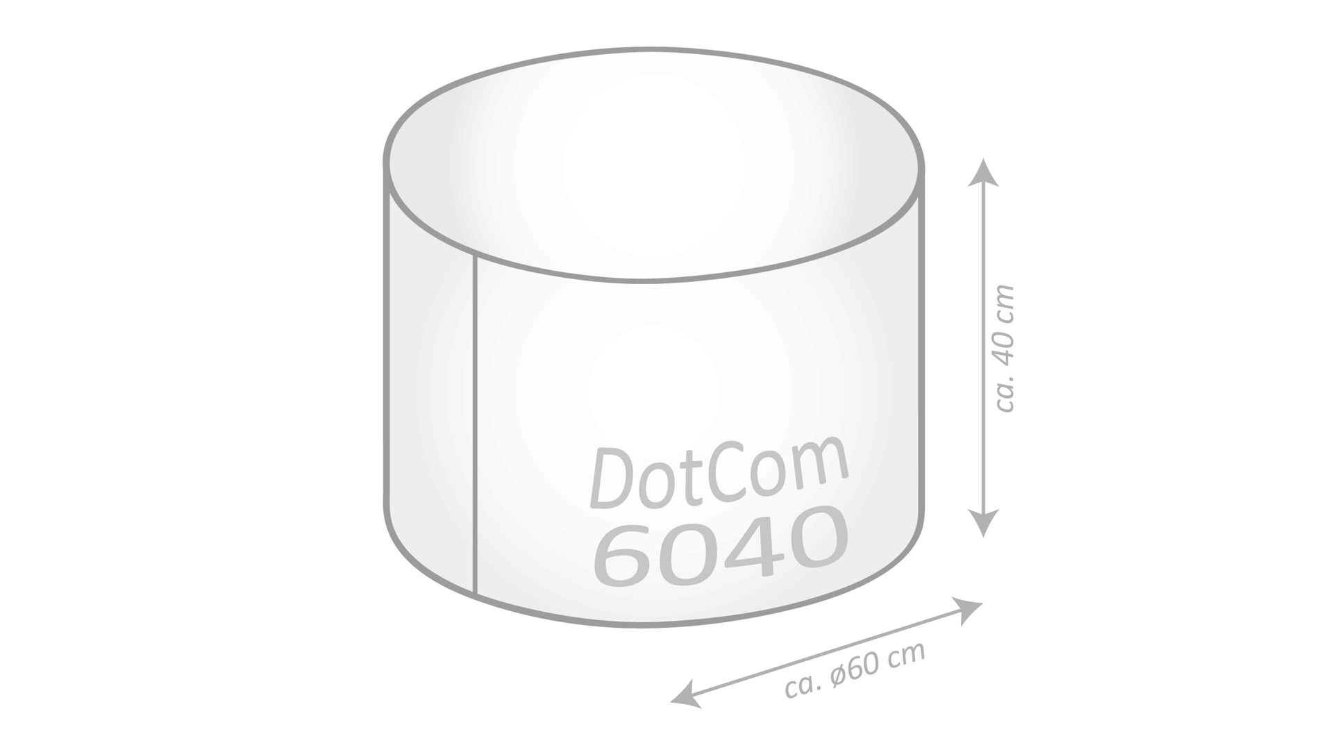 Sitzsack-Hocker Magma sitting point aus Kunstfaser in Blau SITTING POINT Sitzsack-Hocker dotcom outside als Kleinmöbel blaue Outdoor-Kunstfaser – Durchmesser ca. 60 cm