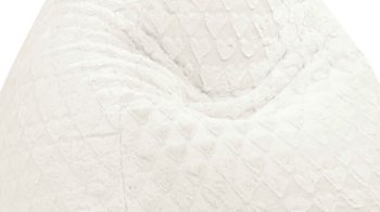 Standard-Sitzsack Magma sitting point aus Kunstfaser in Weiß SITTING POINT Plüsch-Sitzsack Fluffy Hearts L als Sitzmöbel weißer Plüschbezug - ca. 120 Liter