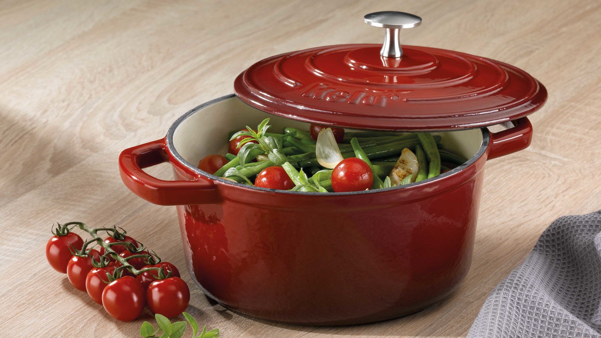 Bräter Kela | keck & lang aus Metall in Rot kela Bräter Calido rotes Gusseisen - ca. 2,5 Liter