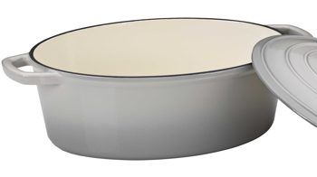 Bräter Kela | keck & lang aus Metall in Hellgrau kela Bräter Calido hellgraues Gusseisen - ca. 6 Liter