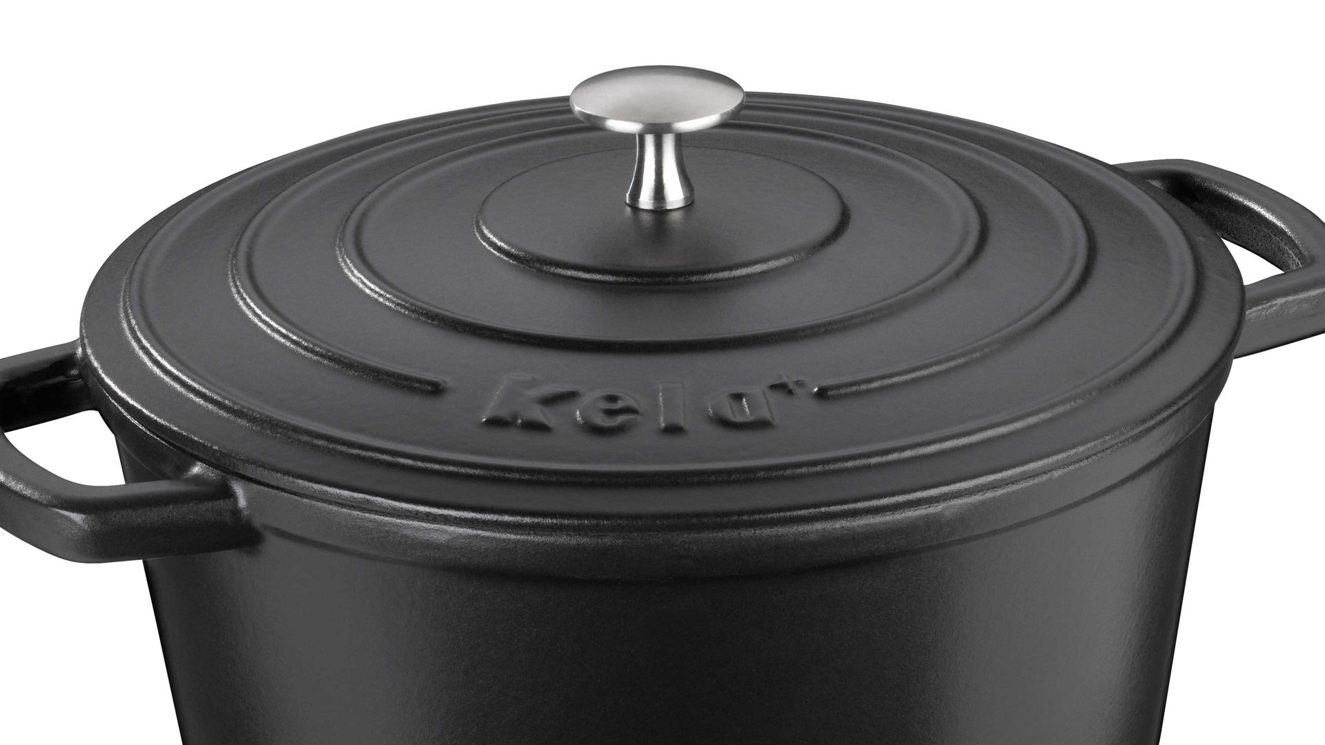 Bräter Kela | keck & lang aus Metall in Schwarz kela Bräter Calido schwarzes Gusseisen - ca. 4,6 Liter