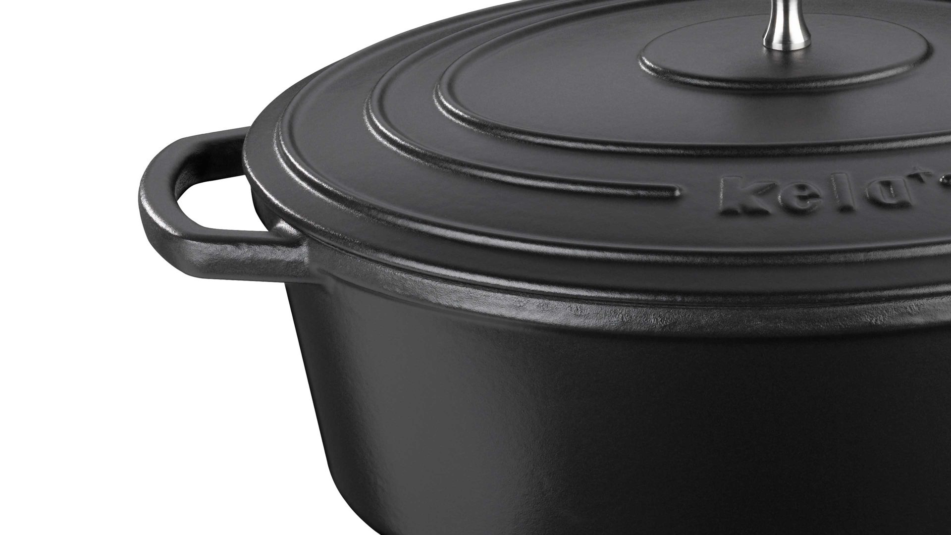 Bräter Kela | keck & lang aus Metall in Schwarz kela Bräter Calido schwarzes Gusseisen - ca. 6 Liter