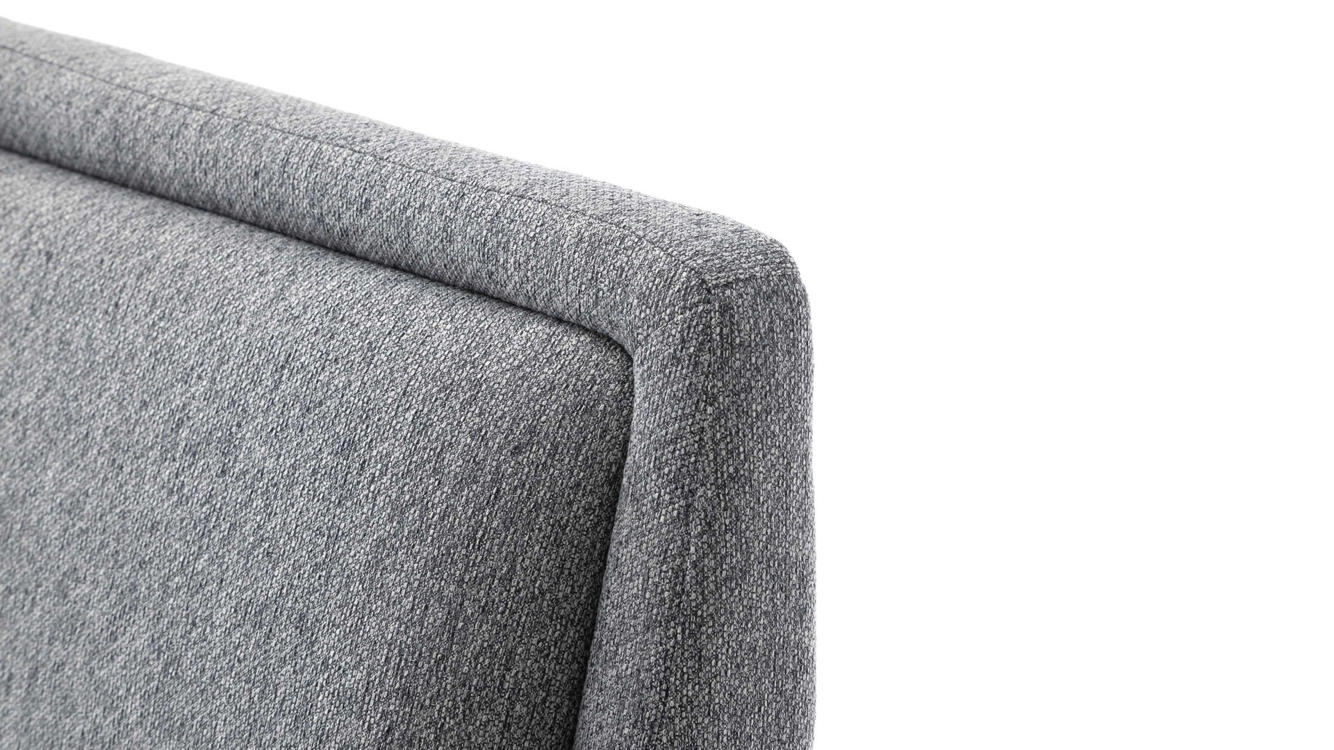 Bettgestell Meise.möbel aus Stoff in Grau Polsterbettgestell Frieda mit Bettkasten grauer Bezug Stelar 92 & schwarze Holzfüße - Liegefläche ca. 180 x 200 cm