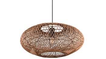 Pendelleuchte Trio lighting for you aus Naturfaser in Natur TRIO Leuchten Serie Hedda - Hängelampe Sisal - Durchmesser ca. 52 cm