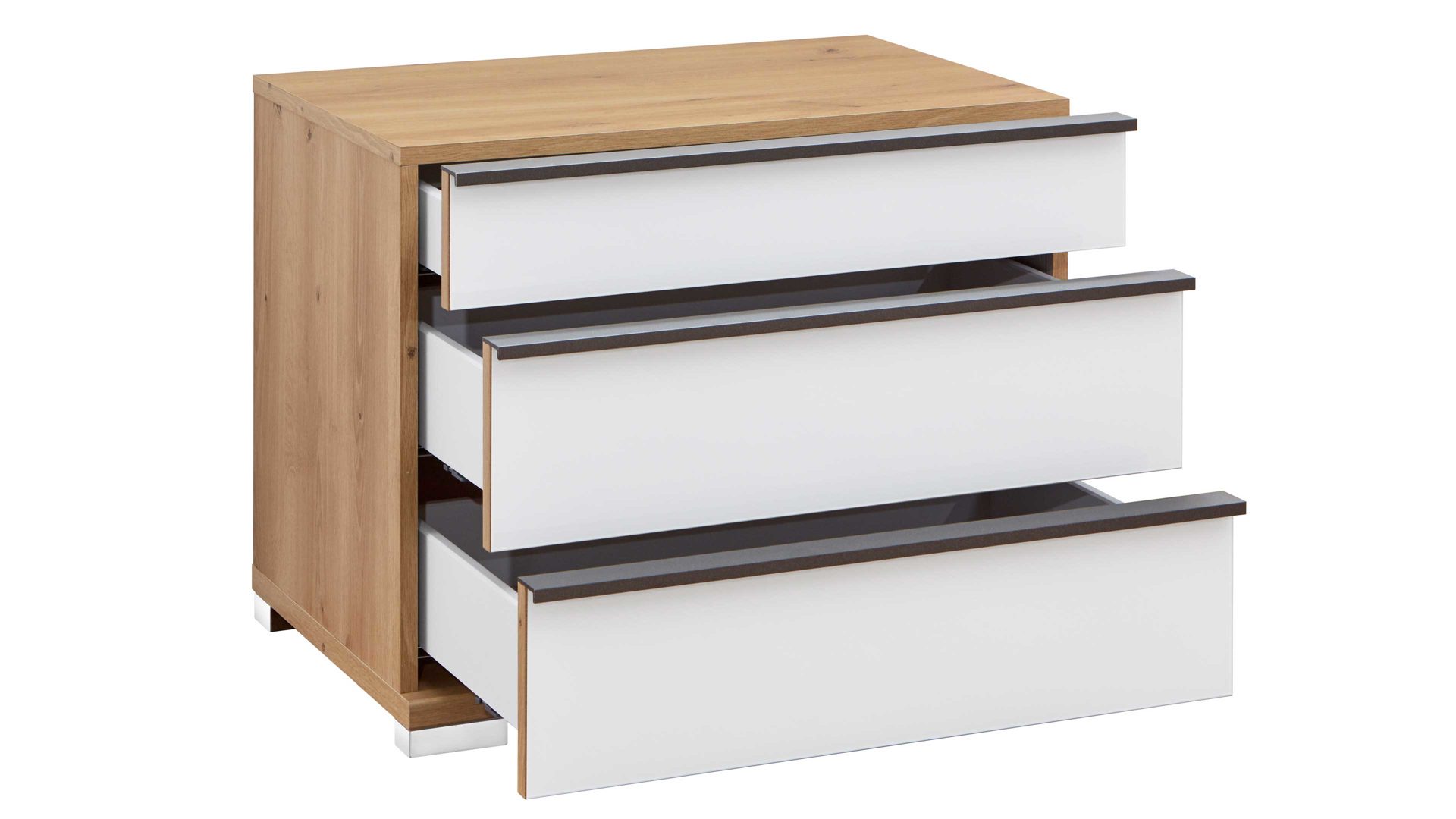 Komplettzimmer Wiemann | oeseder aus Holz in Weiß WIEMANN Schlafzimmerprogramm Loft – Komplettzimmer Bianco Eiche & Weiß – vierteilig, Liegefläche ca. 180 x 200 cm