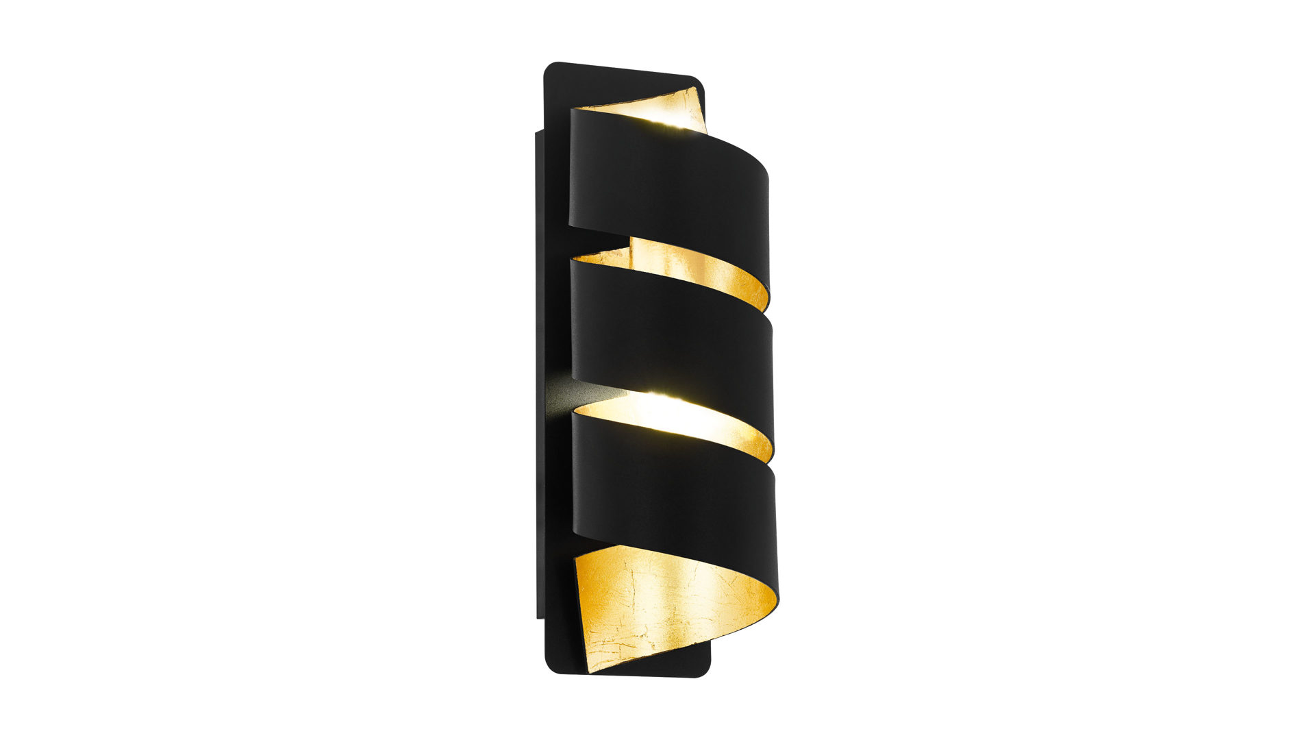Wandleuchte Eglo aus Metall in Schwarz EGLO Wandleuchte Elizondo Schwarz & Gold - Höhe ca. 27 cm