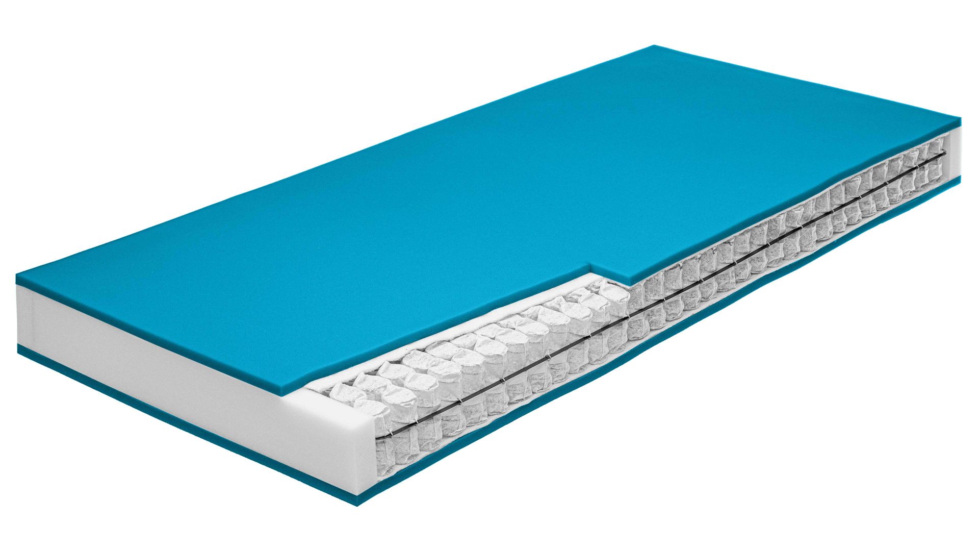 Federkernmatratze comfortmaster besser sitzen, liegen, leben aus Stoff in Weiß Comfortmaster Matratze Classic T H2, Taschenfederkern – Liegefläche ca. 80 x 190 cm