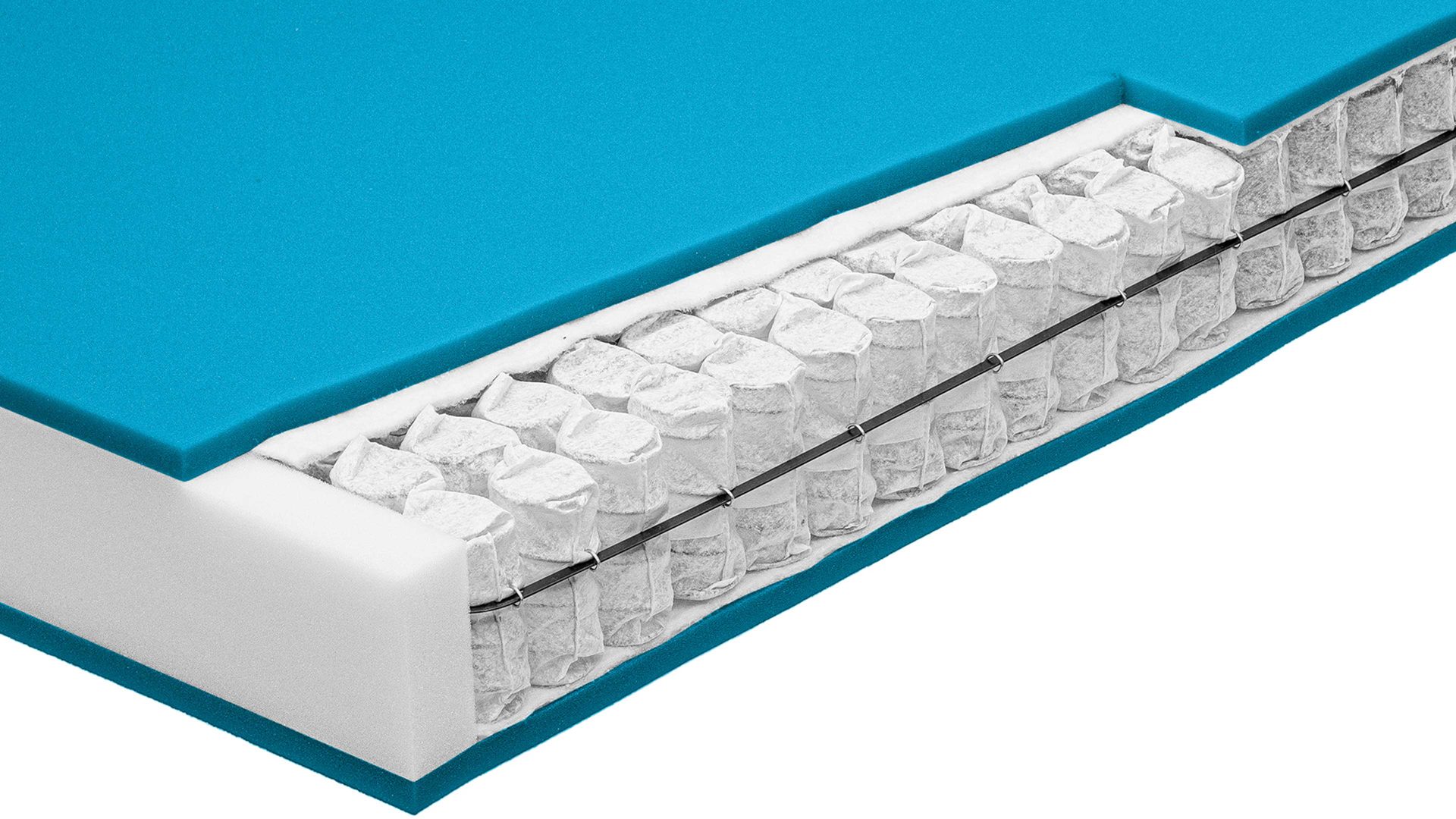 Federkernmatratze comfortmaster besser sitzen, liegen, leben aus Stoff in Weiß Comfortmaster Matratze Classic T H2, Taschenfederkern – Liegefläche ca. 120 x 200 cm