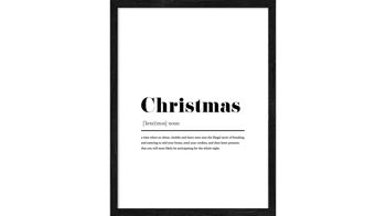 Kunstdruck Pro®art bilderpalette aus Karton / Papier / Pappe in Weiß PRO®ART Kunstdruck Christmas 1 Weiß & Schwarz - ca. 33 x 43 cm