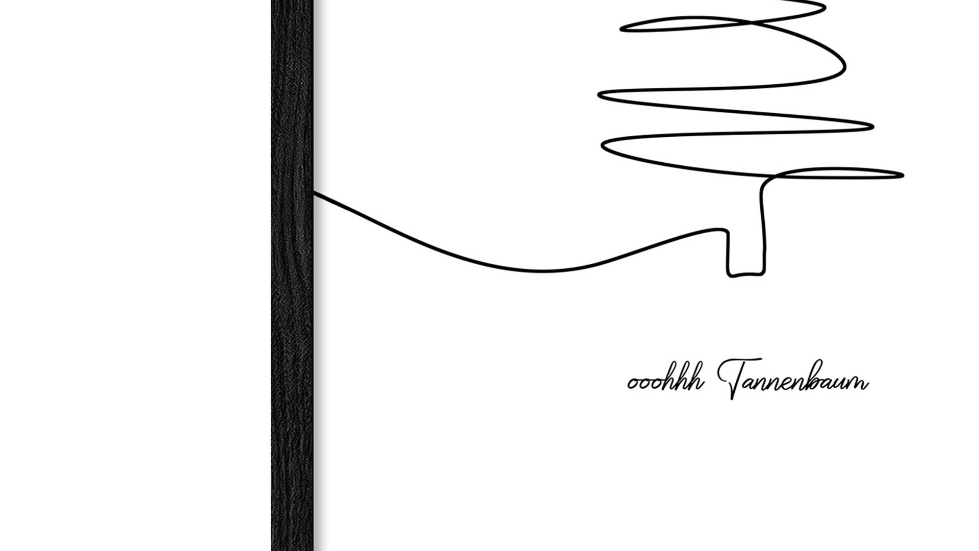 Kunstdruck Pro®art bilderpalette aus Karton / Papier / Pappe in Weiß PRO®ART Kunstdruck Christmas 2 Weiß & Schwarz - ca. 33 x 43 cm