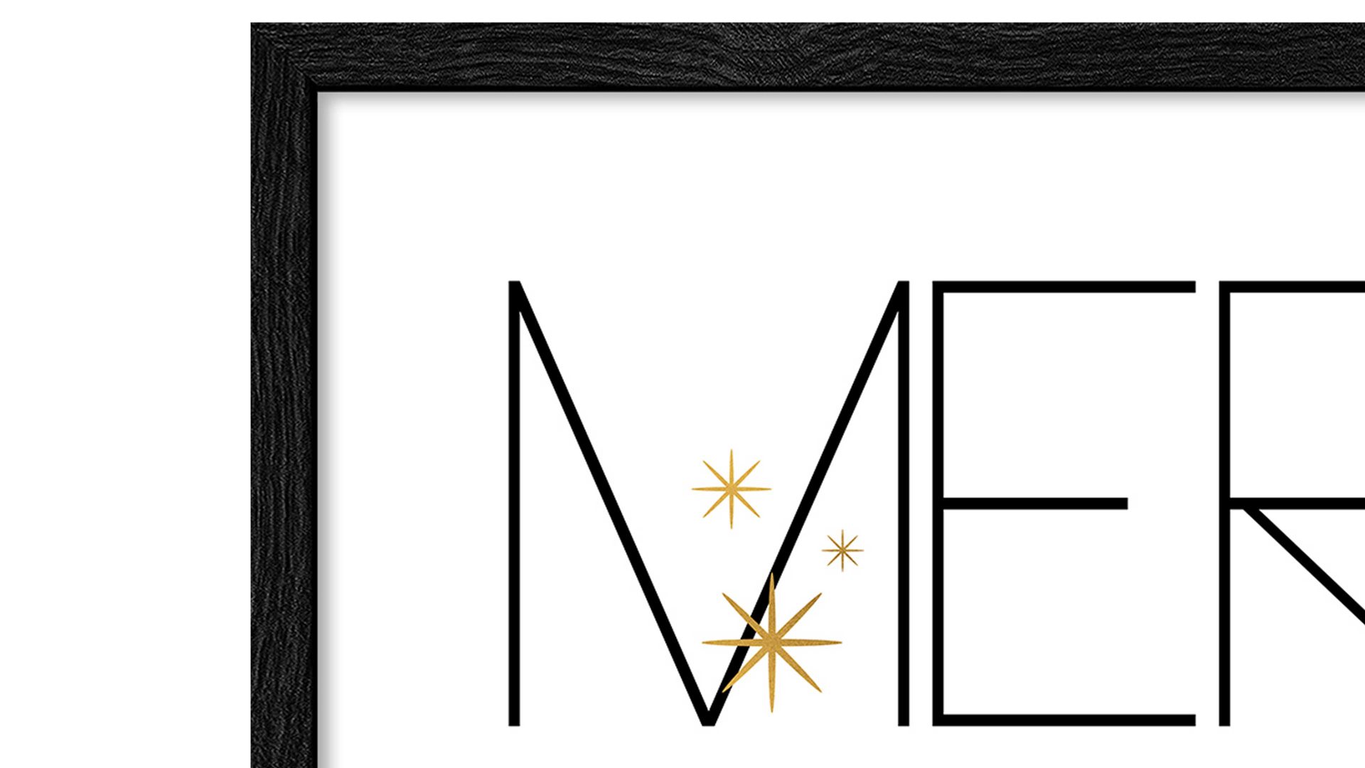 Kunstdruck Pro®art bilderpalette aus Karton / Papier / Pappe in Weiß PRO®ART Kunstdruck Christmas 6 Weiß & Schwarz - ca. 33 x 43 cm