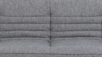 Schlafsofa Actona group aus Stoff in Grau Schlafsofa Faith - Schlafcouch als vielseitiges Polstermöbel hellgrauer Stoffbezug PorterYL26-16 & weißes Kunstleder, Chromfüße