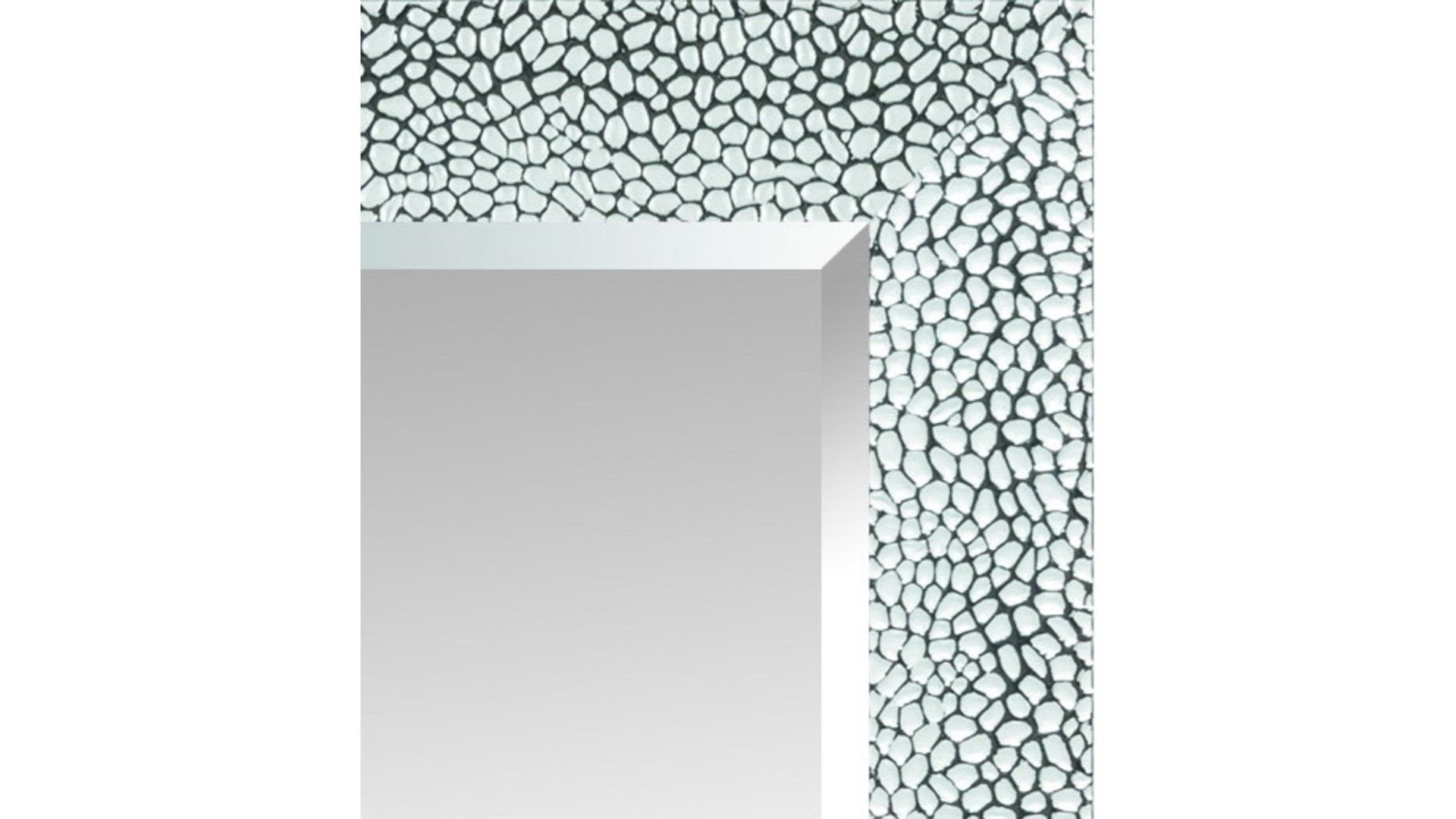 Wandspiegel Len-fra aus Kunststoff in Silber Weiß LEN-FRA Wandspiegel bzw. Garderobenspiegel CALAIS 01 weiß & silberfarbener Kunststoffrahmen - ca. 63 x 83 cm