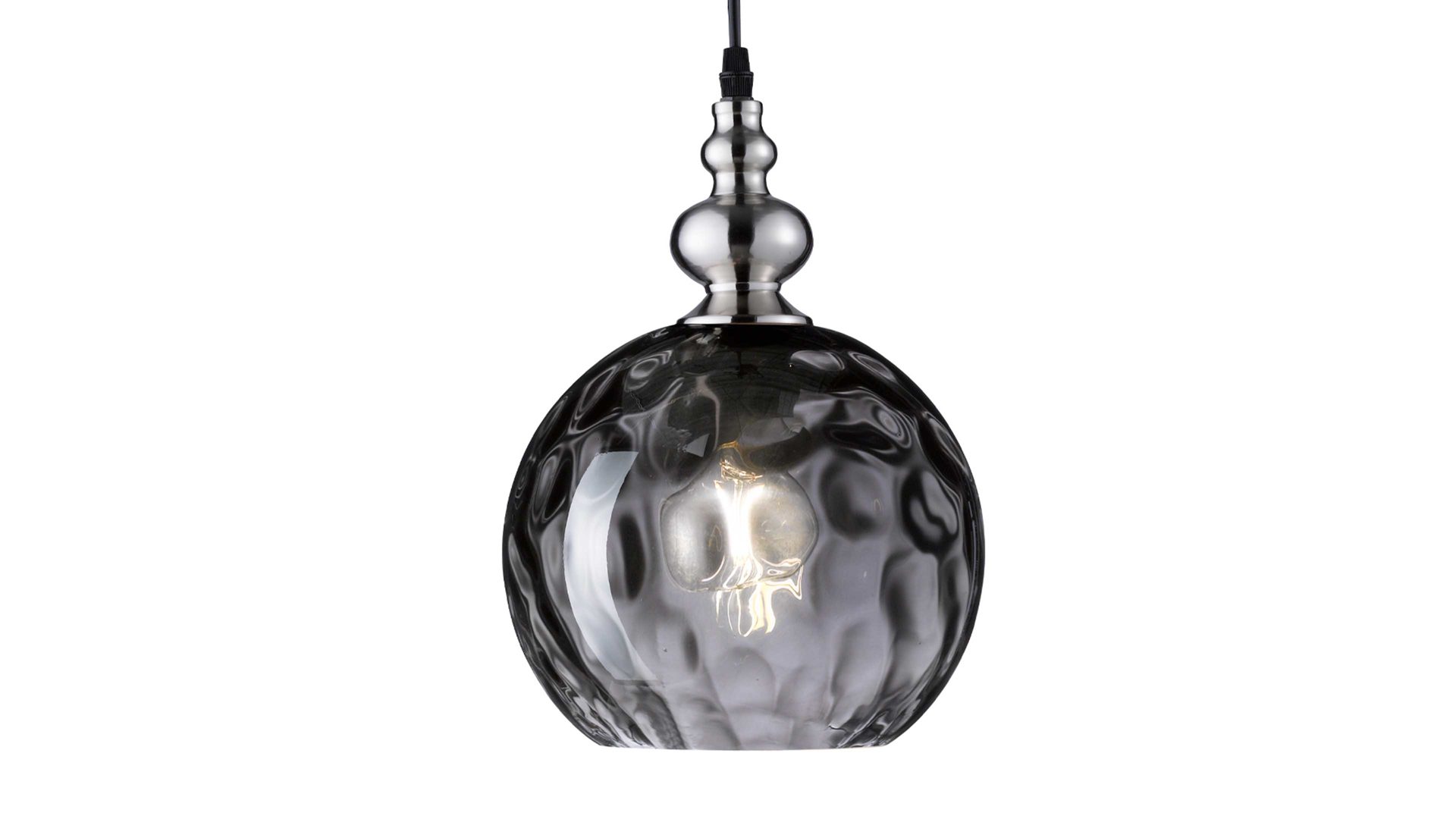 Pendelleuchte Fh fischer & honsel aus Glas in Grau FH Hängeleuchte Uller Rauchglas – Durchmesser ca. 20 cm
